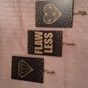 3-Wall Decor Hook Hanging(all Rooms/her Closet Inside) "Diamond/Flawless/ Heart"